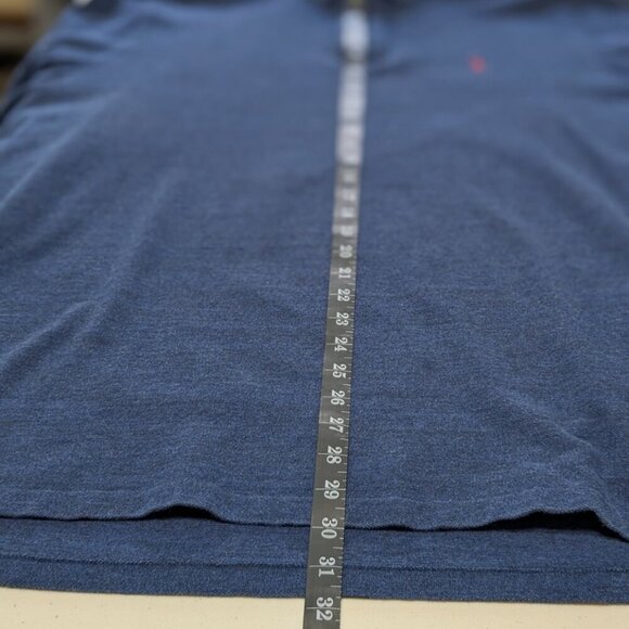 Polo short sleeve dark blue cotton shirt, XXL 2XL - Picture 7 of 11